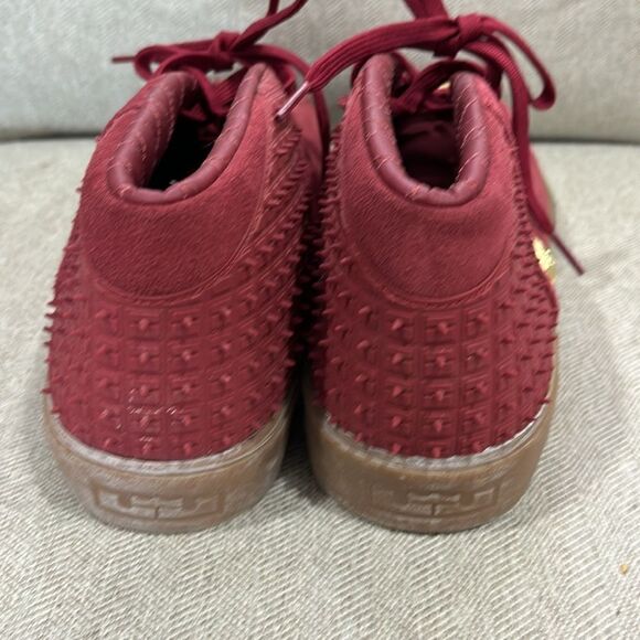 Nike Men's Lebron XIII Lifestyle 13 Red Leather Sneakers Size 12 - Picture 2 of 6